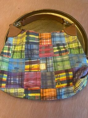 Dooney & Bourke Vintage Y2K Picnic ants madras plaid satchel doctors bag new